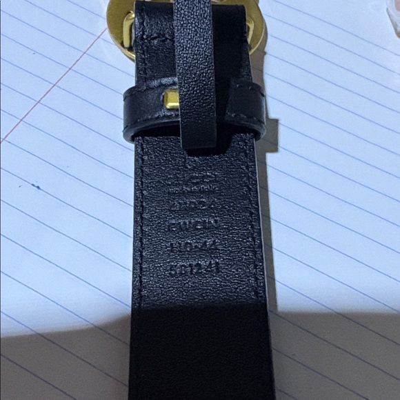 Gucci Black Smooth Calfskin Leather Gold Double G Buckle Belt 110/44. - Picture 11 of 13